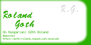 roland goth business card