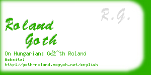 roland goth business card